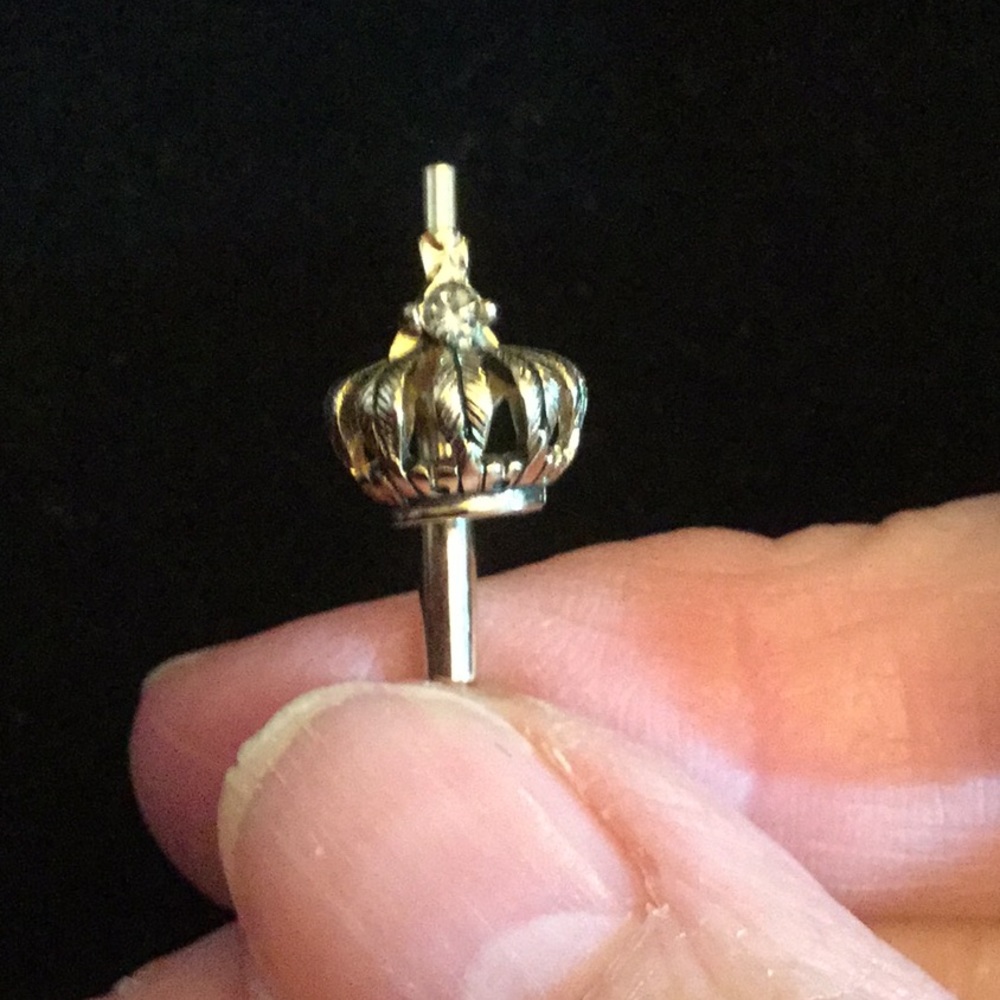 Antique CROWNS French Cufflinks or Fasteners - Picture 2 of 6
